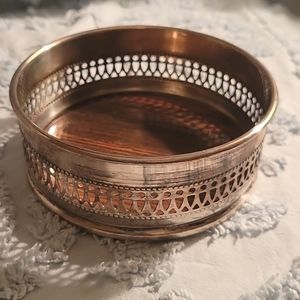 Vintage Sheffield Silverplate MCM Bottle Coaster